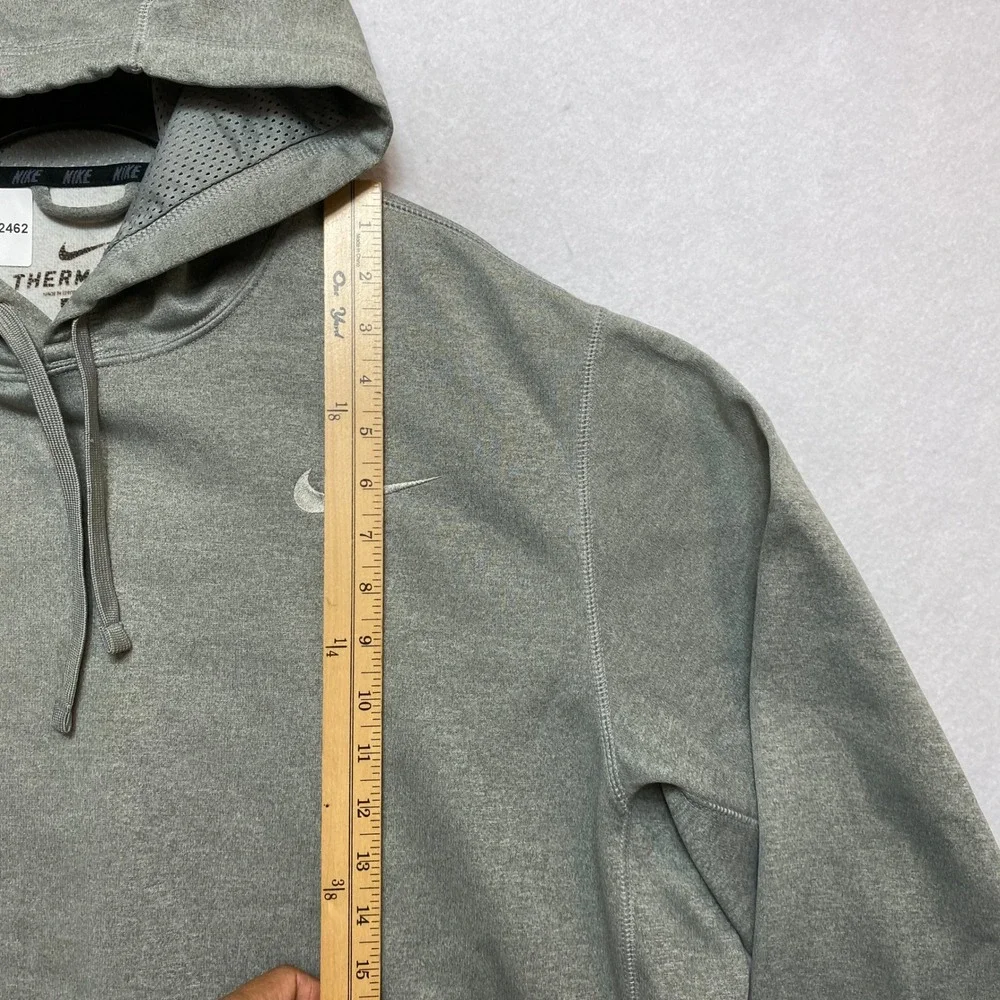 Nike Hoodie Mens XXL Gray Therma-FIT Pullover Sweatshirt Swoosh Logo Adult